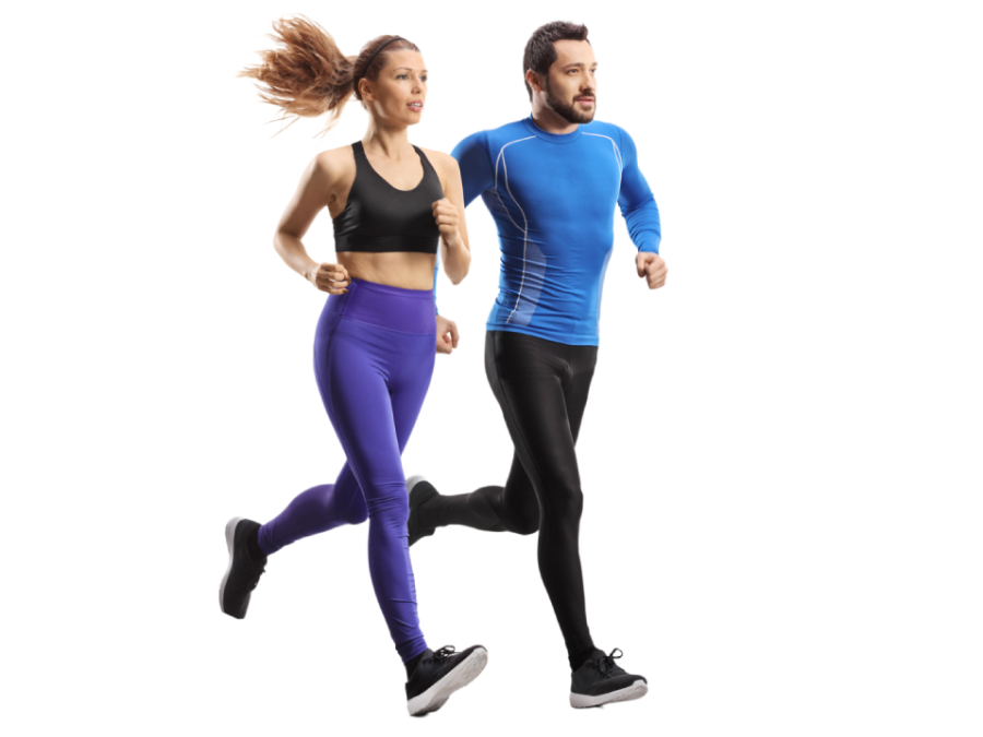 Couple Running Online Fitness for Outside Life.